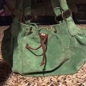 Green suede Lucky 🍀 Purse
